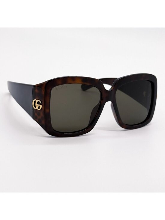 New Gucci Havana Gray Women Oversized Sunglasses GG1402SA 002 main image 5